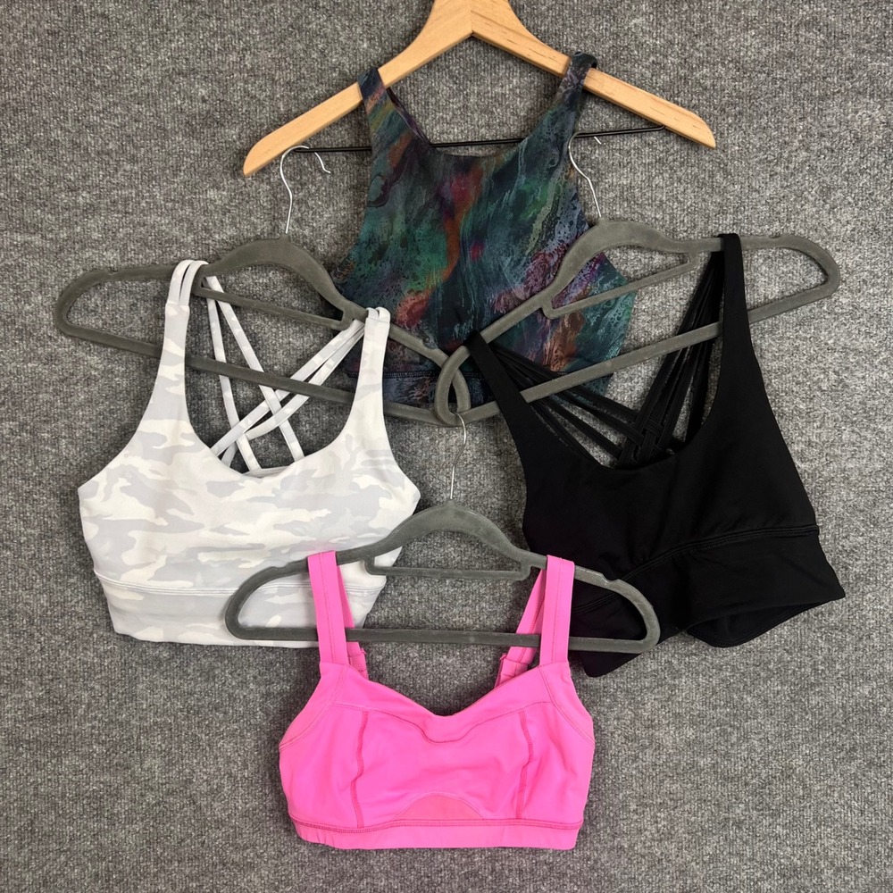 Lululemon Sports Bra Bundle Womens Size 6 Multi Color Good Activewear Yoga